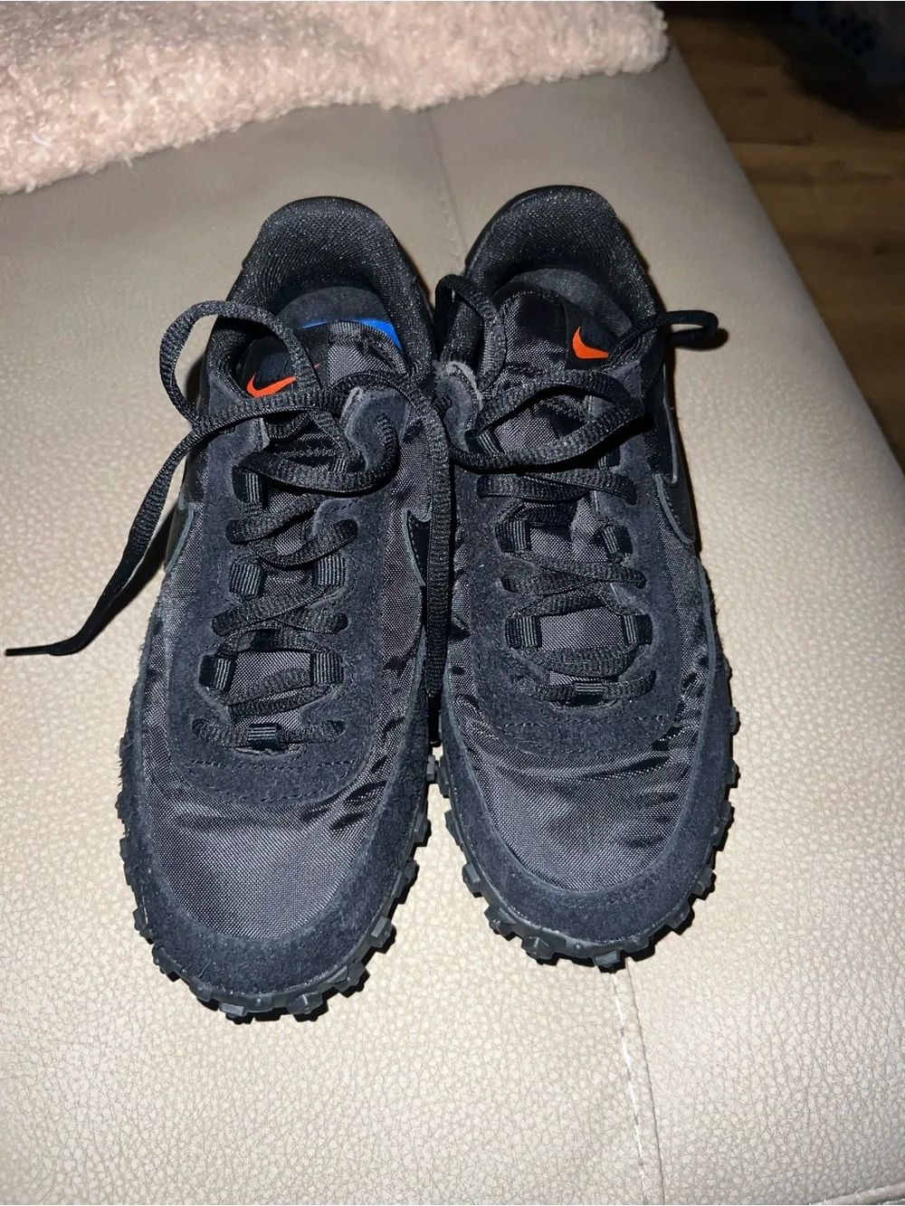 Nike Air Max Waffle Racer SP Triple Black Sneakers - FV6946-001
